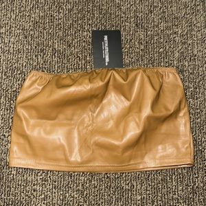 Pleather tube top
